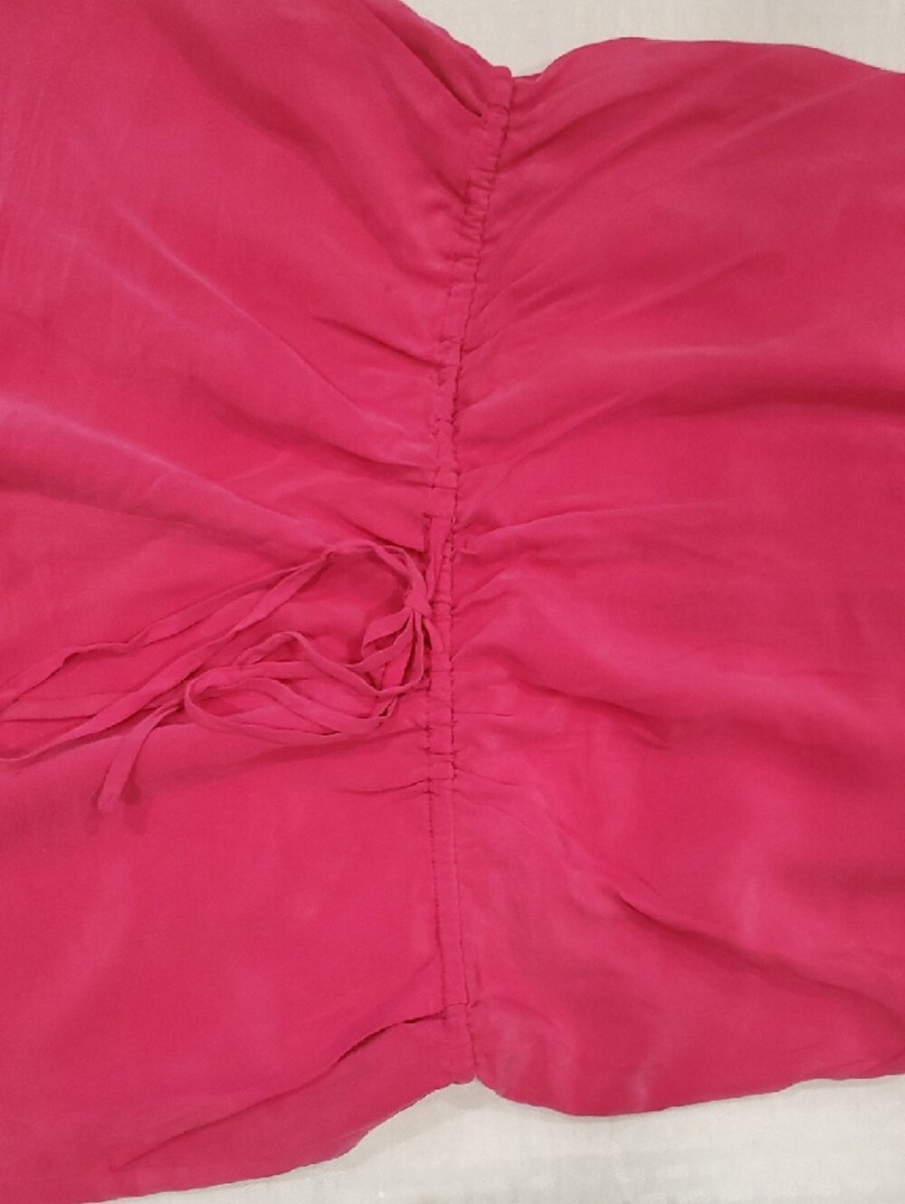 Joie 100% Silk Sleeveless Hot Pink Drawstring Romper - Picture 5 of 14